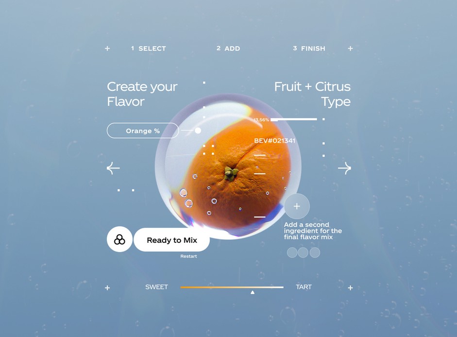 Create your flavor, the mixing interface