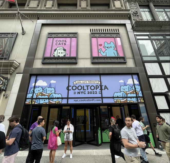 The Cooltopia facade at NFT.NYC 2022