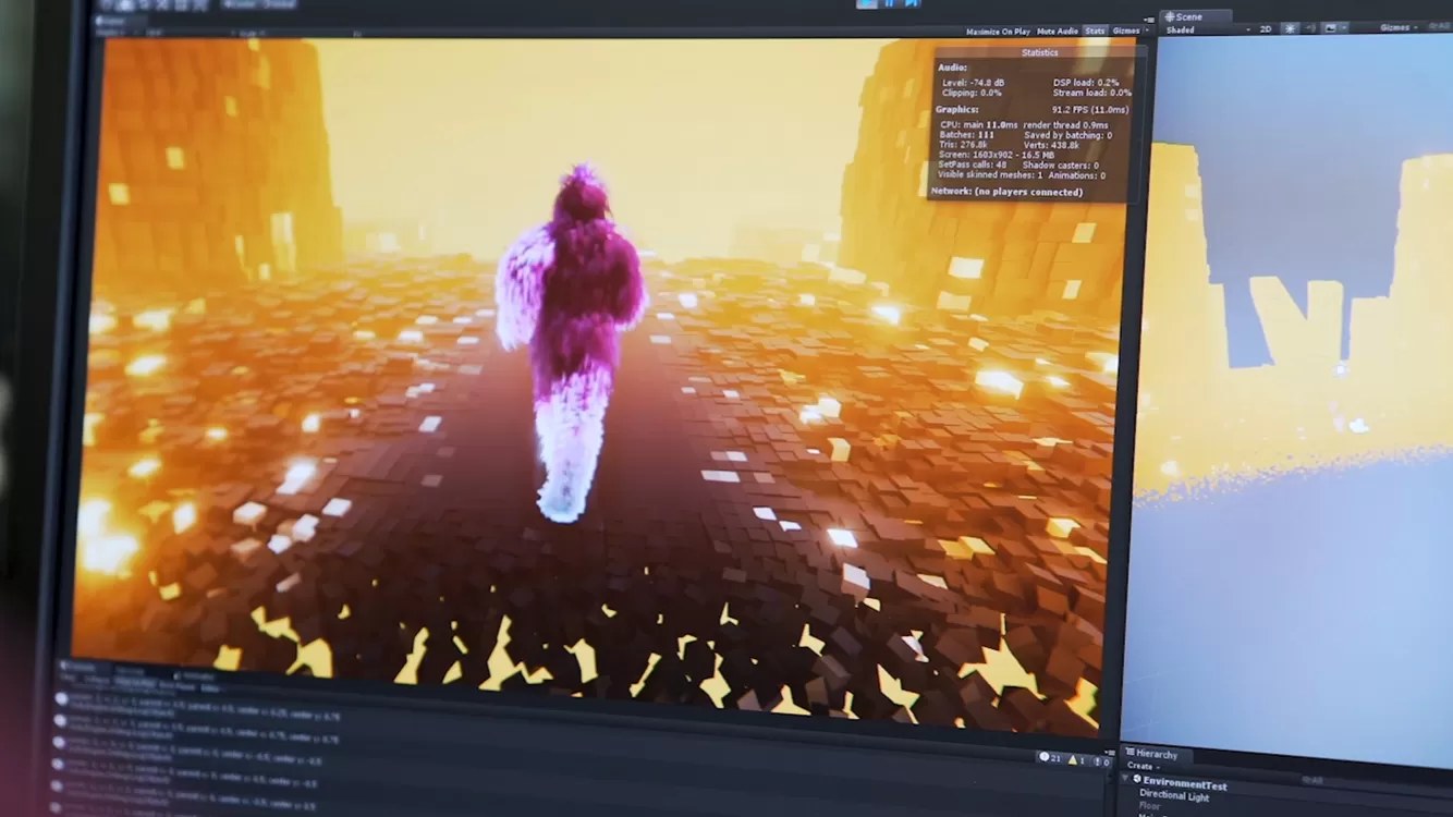 Building the worlds, an avatar running inside the engine