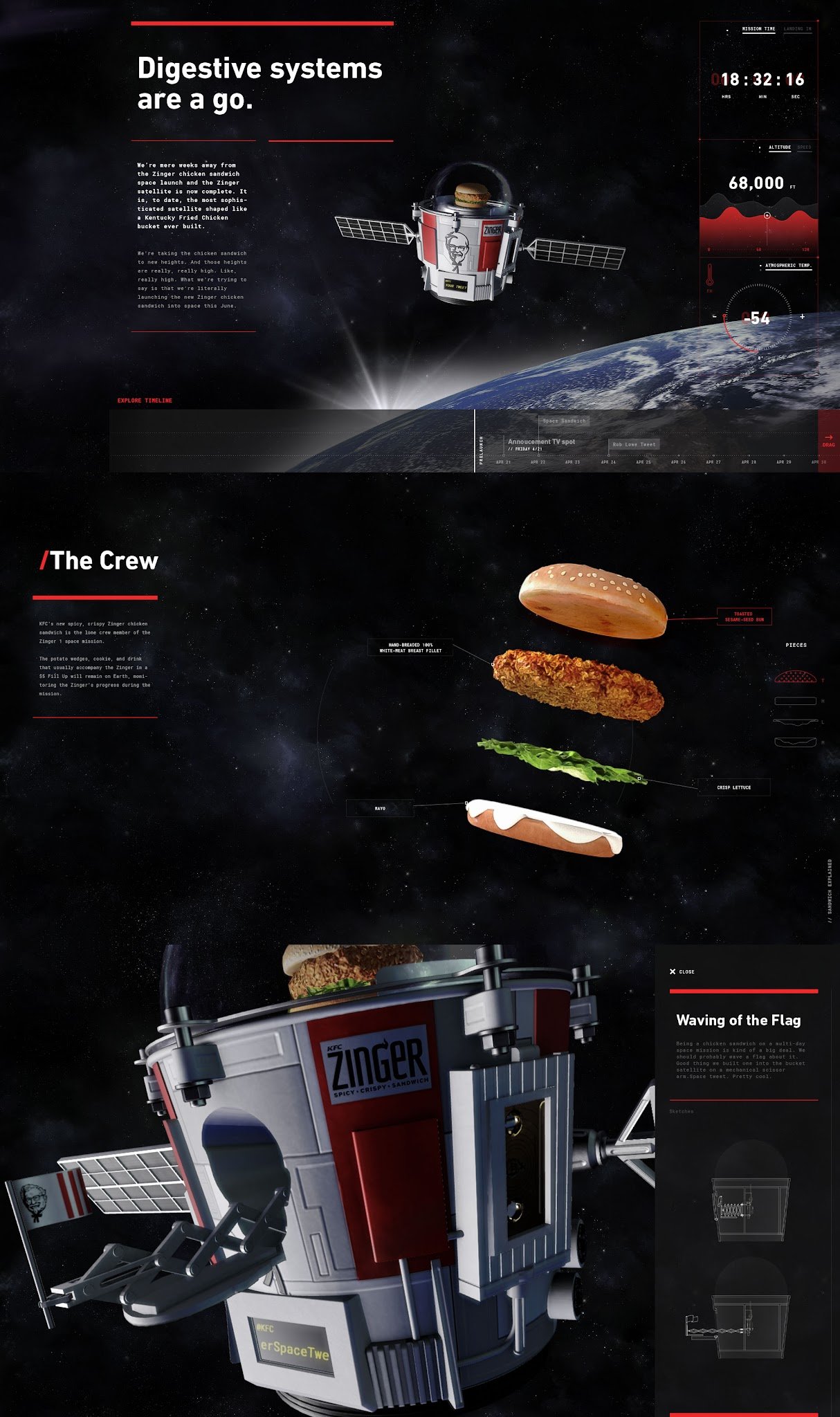 The kfcin.space mission site