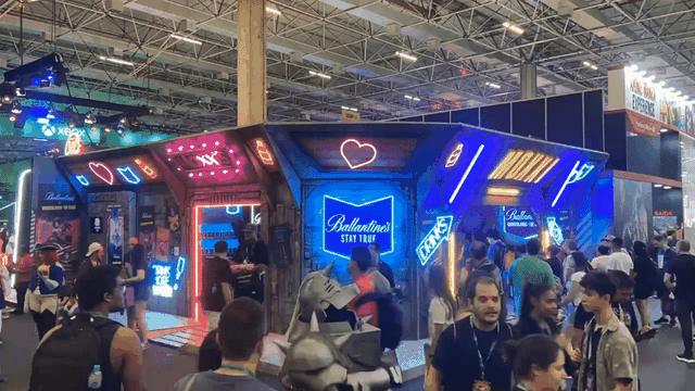 The Ballantine's and Borderlands booth at CCXP
