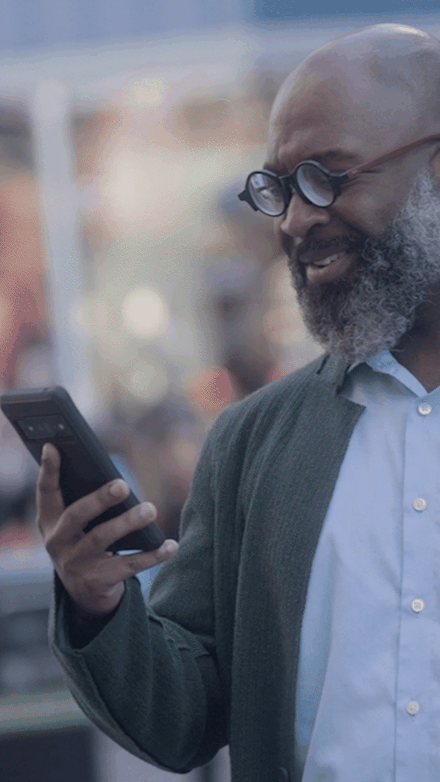 A listener smiling at his private message