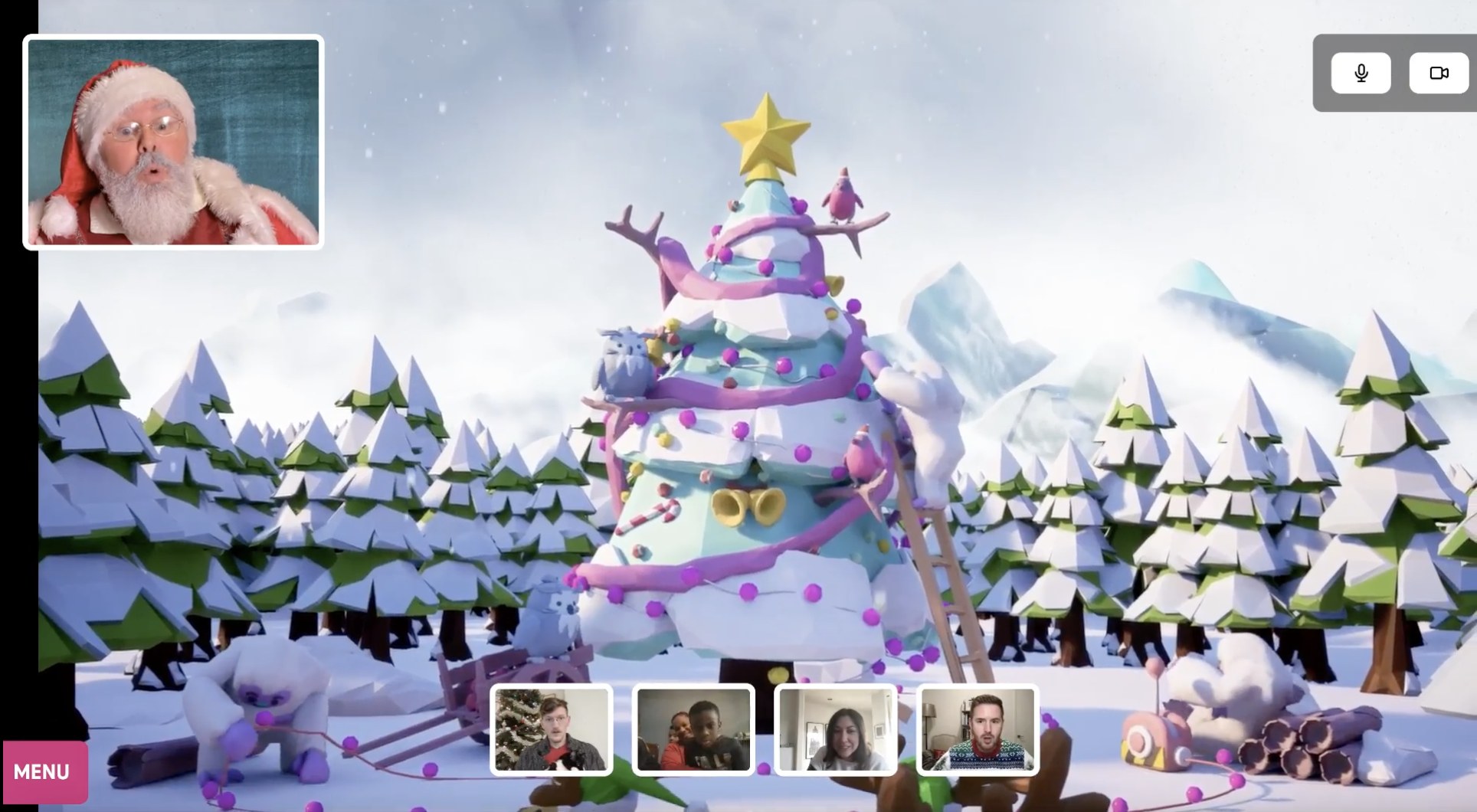 The giant tree stop in the snow