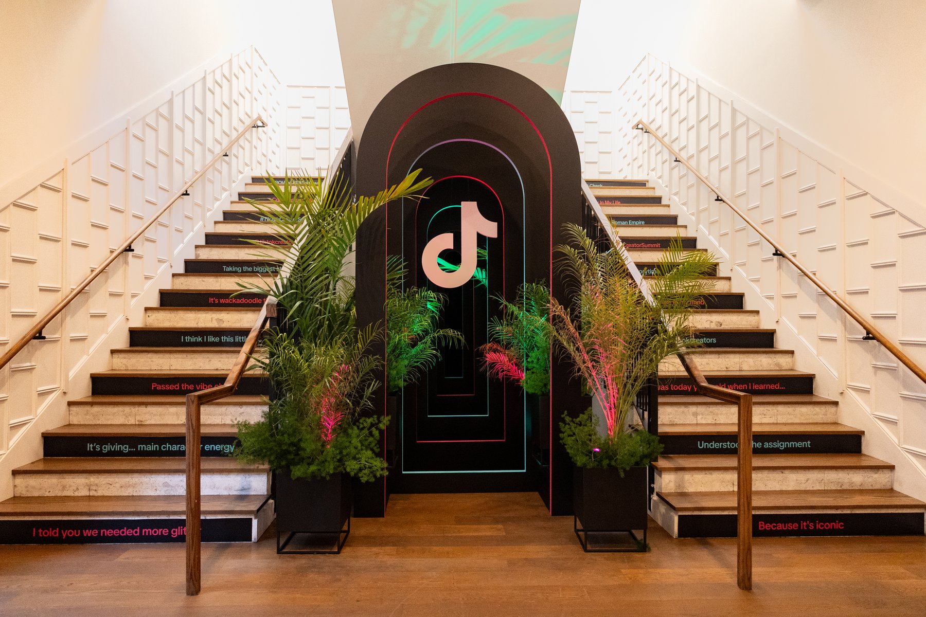 The arrival staircase, creator quotes on every step