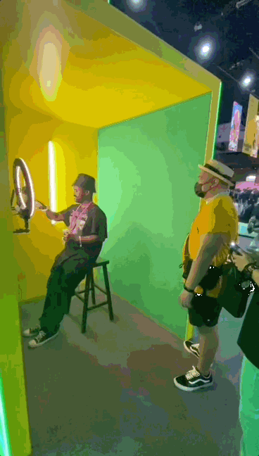 Inside the Emotifier booth