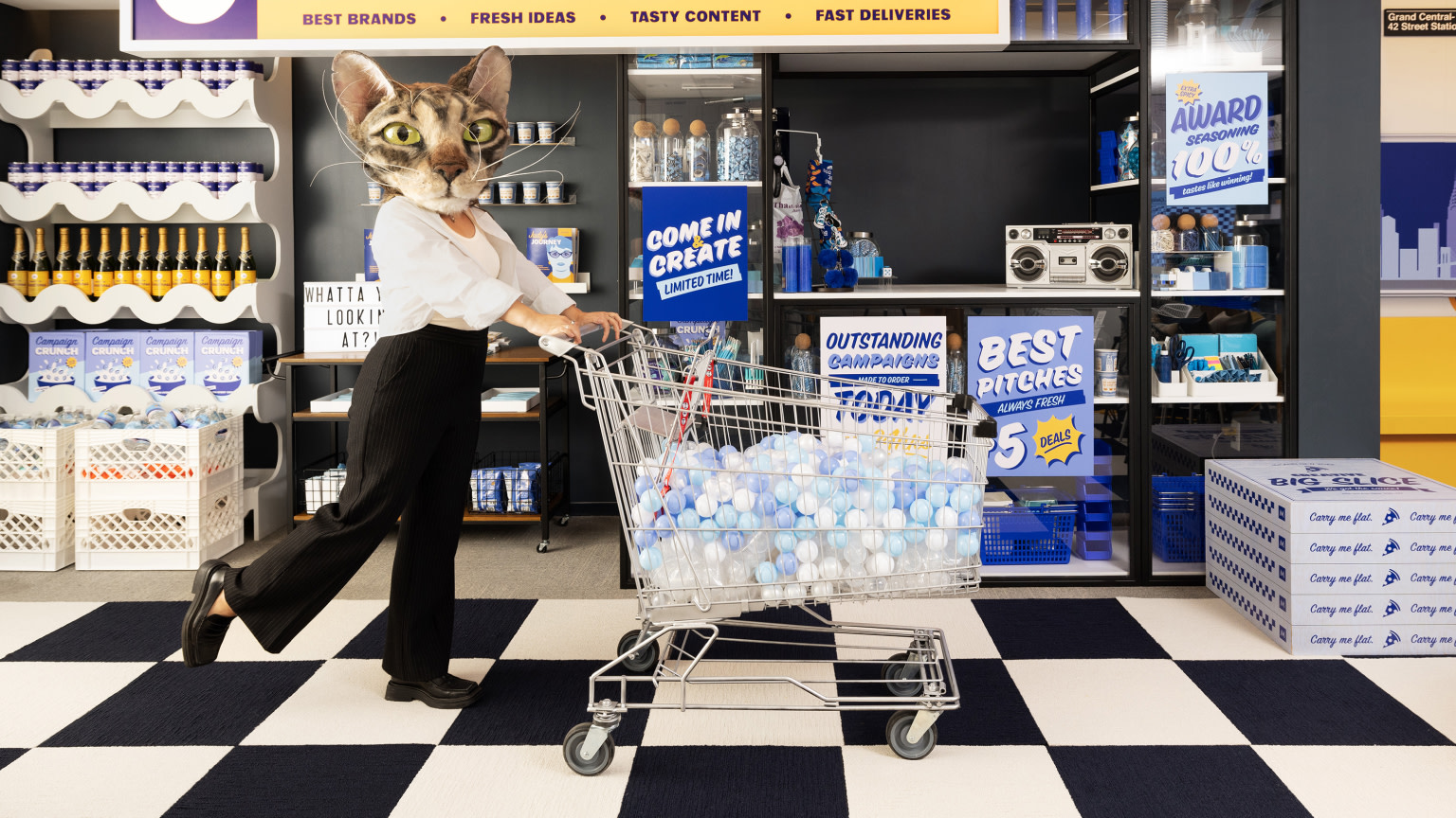 The Inspo Mart under the gaze of a giant cat